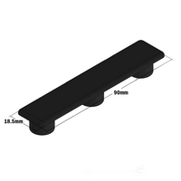 60-100-1 MODULAR SOLUTIONS POLYAMIDE PART END CAP 90MM X 18.5MM BLACK